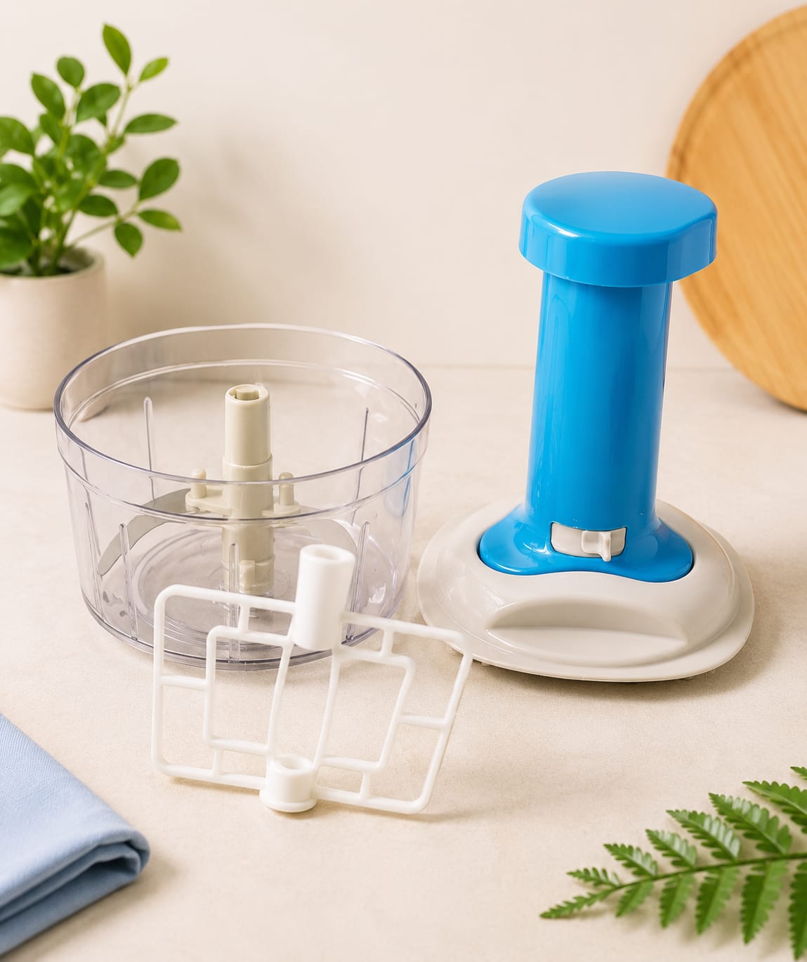 Premium Push Chopper & Vegetable Cutter – Fast Manual Food Processor for Kitchen