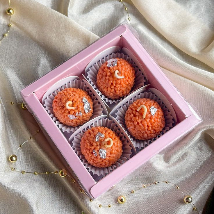 ✨ Motichoor Dessert Candles Box 🕯️💖